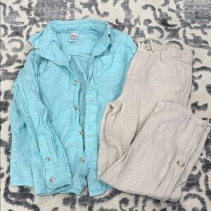 Boys Linen Dress shirt & pant set : 7